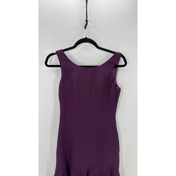 JJ’s House A-Line V-neck Tea-Length Chiffon Mother of the Bride Dress  sz 4 - Picture 4 of 10